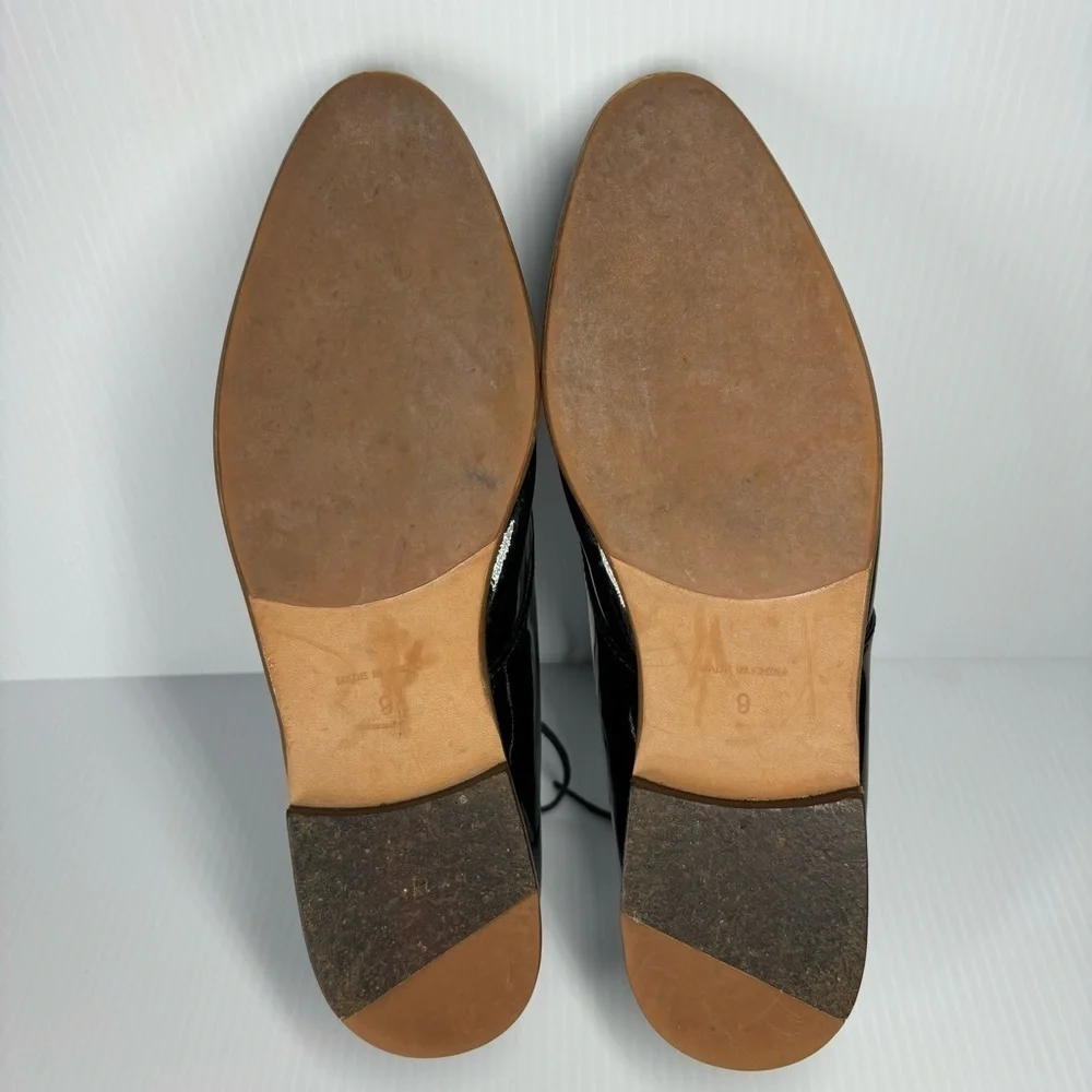 1937 Footwear Shoes Mens 9 Patent Leather Lace up Classic Dress Work Church Slip